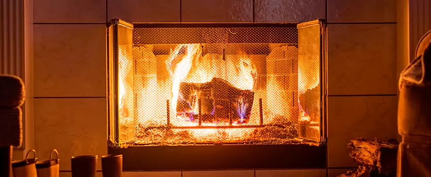 Mendota Hearth Landscape Fireplace Installation in Annandale, Virginia