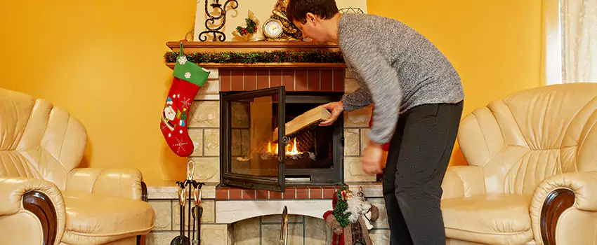 Rusted Metal Fireplace Restoration in Annandale, Virginia